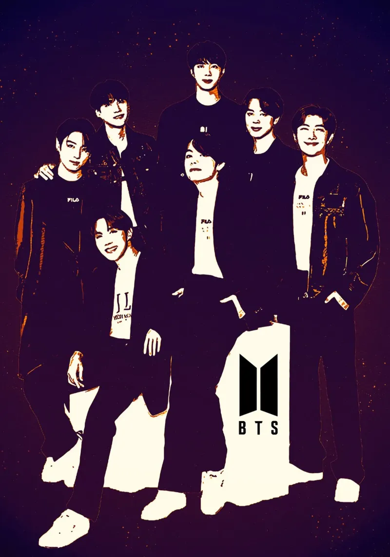 Art of BTS canvas by neonartroom