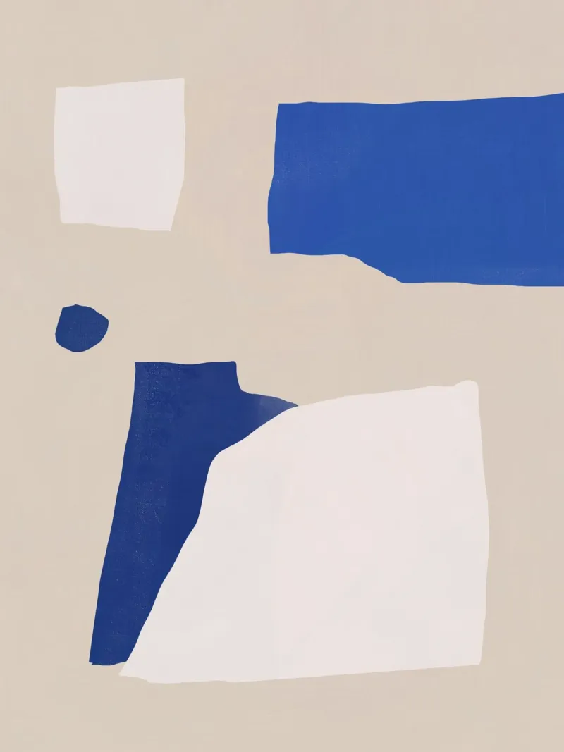 Abstrait minimal cobalt plexiglas de Little Dean