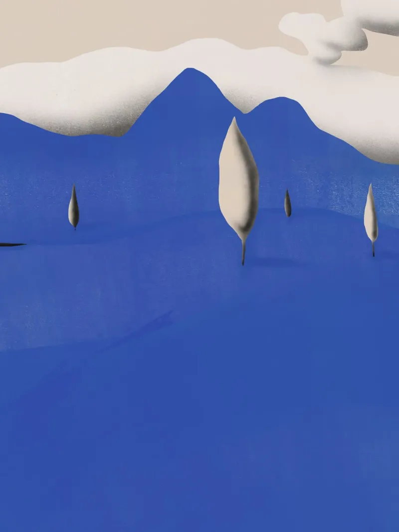 Paesaggio blu carta hahnemühle da Little Dean