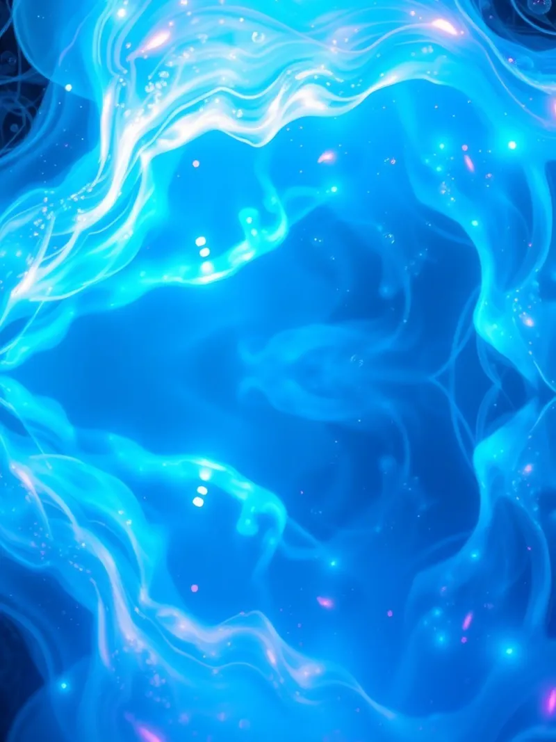 Levendig blauw abstract ontspannend ontwerp visuele aantrekkingskracht canvas van DesignDoodle