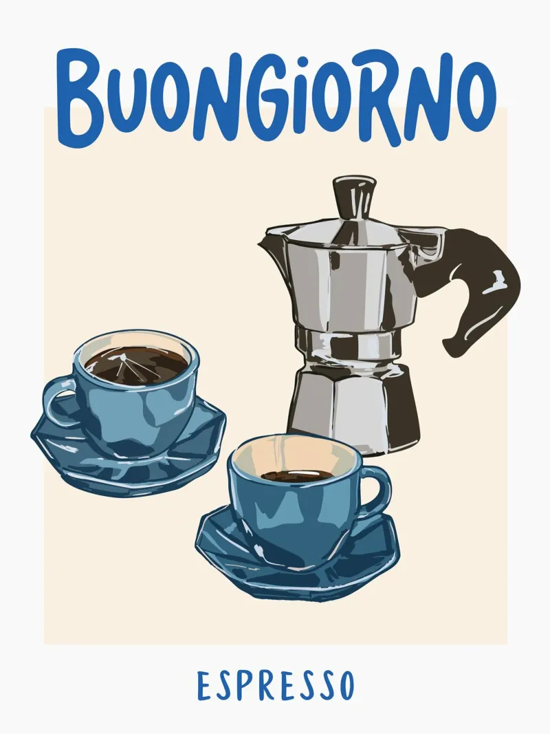 Goedemorgen Espresso canvas van EDMPROJECT