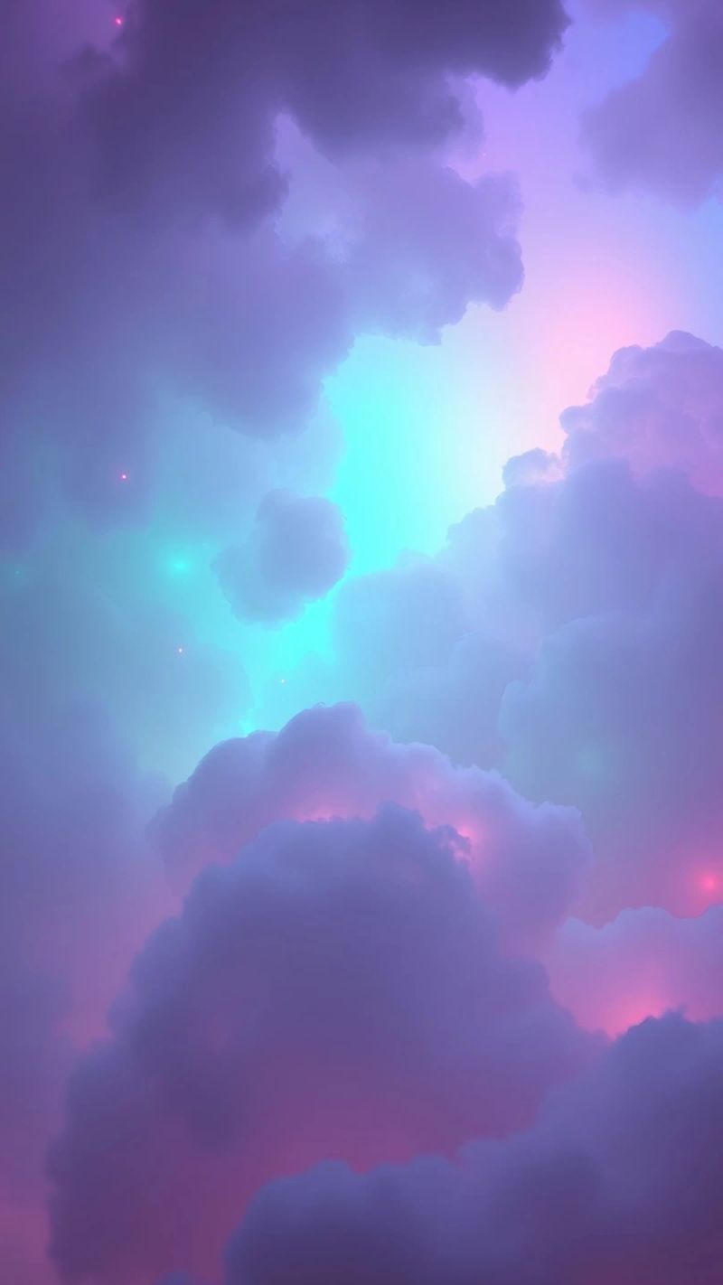 Dreamy abstract clouds in a vibrant color palette canvas by DesignDoodle