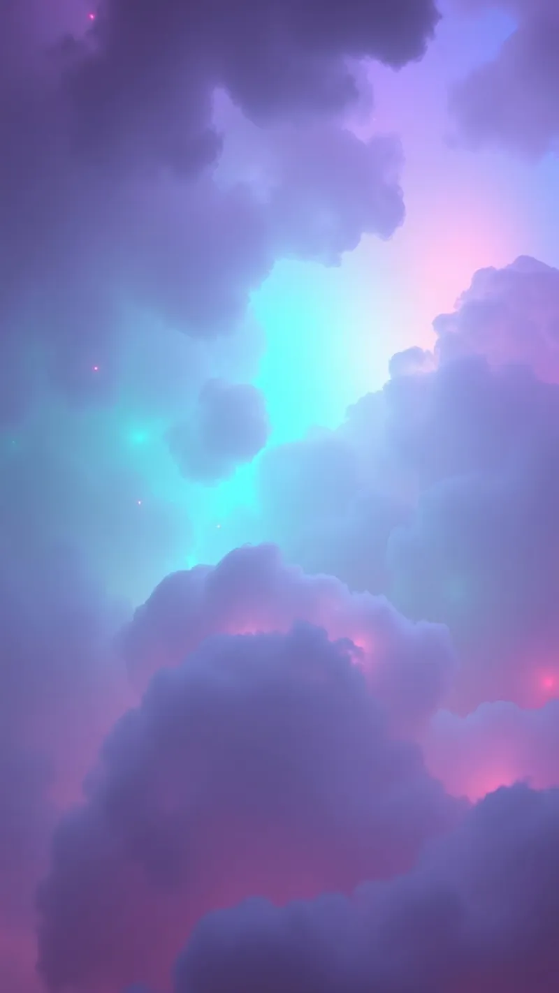 Nuages abstraits et rêveurs dans une palette de couleurs vibrantes toile de DesignDoodle