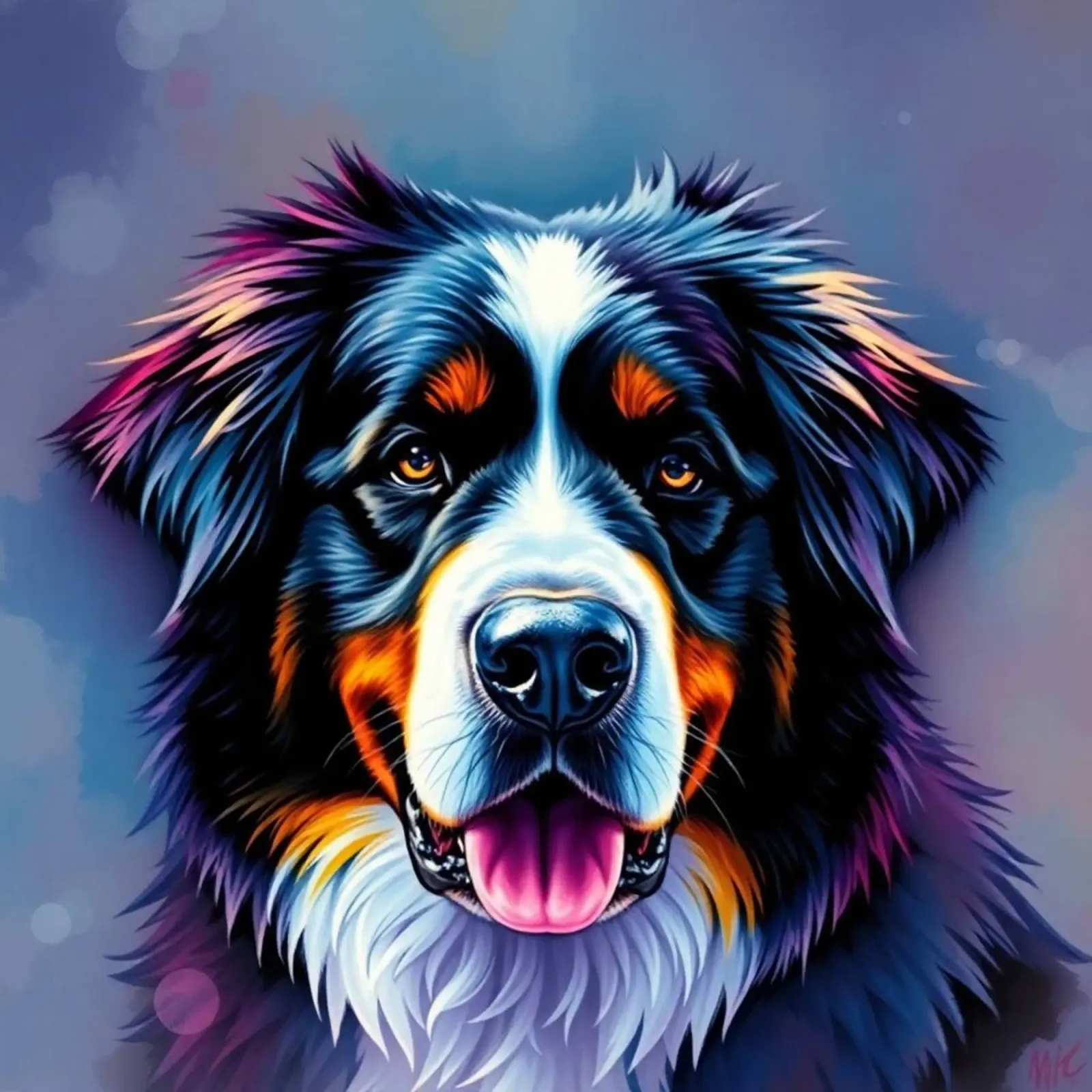 Bellissimo cane da montagna bernese #17 poster con telaio in plastica da Yumis.Beargang.and.Me