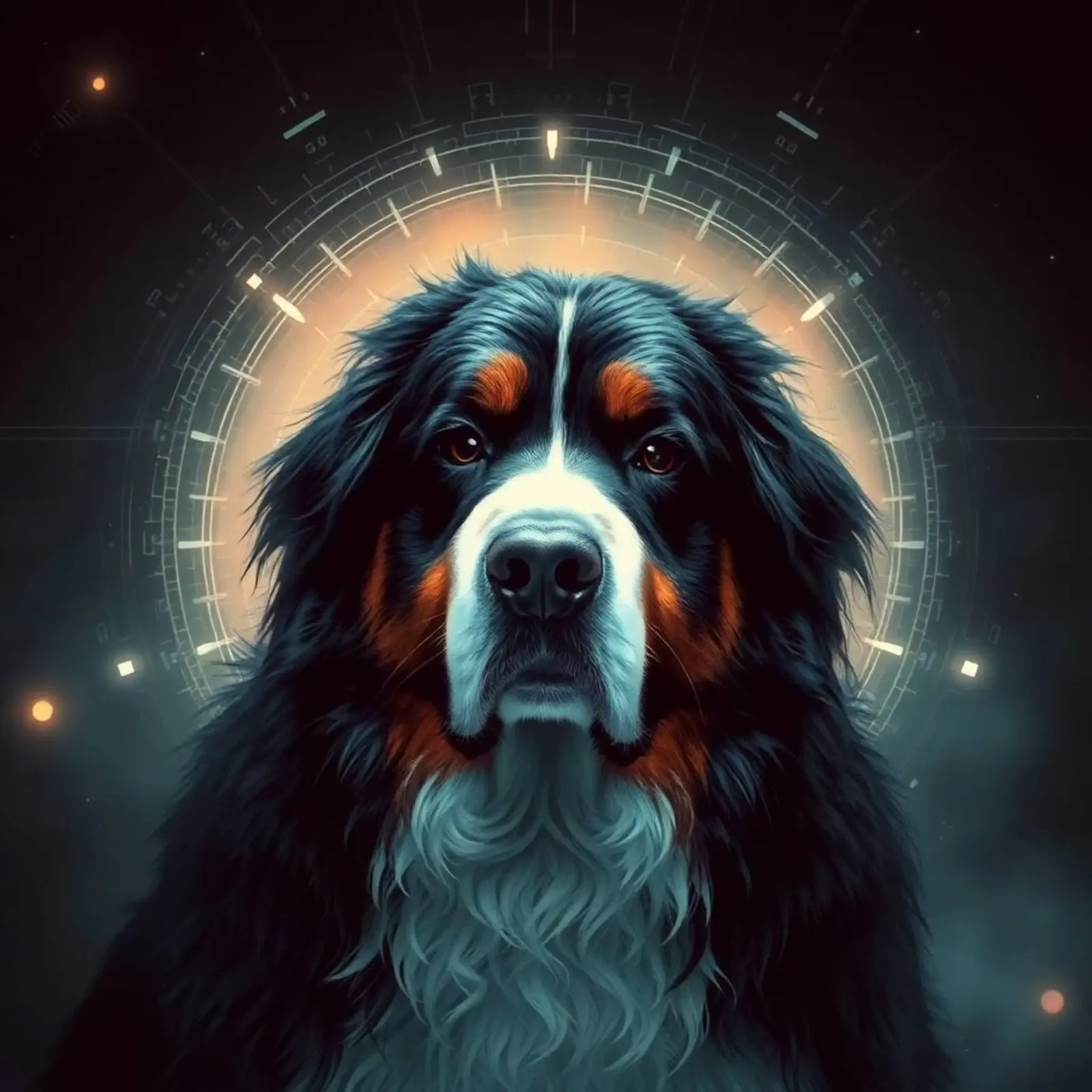 Bellissimo cane da montagna bernese #23 tela con Cornice a cassetta da Yumis.Beargang.and.Me