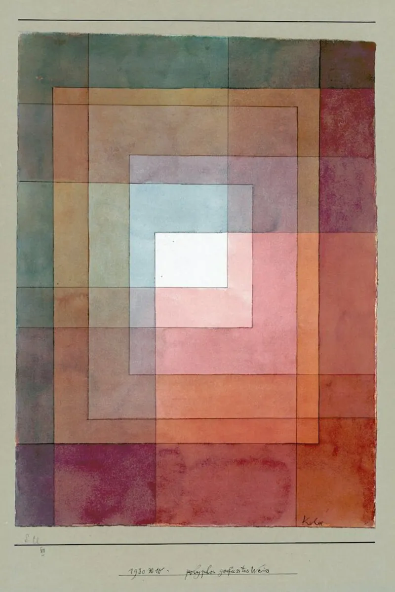 Klee - White Framed Polyphonically pellicola backlit da ARTOTHEK