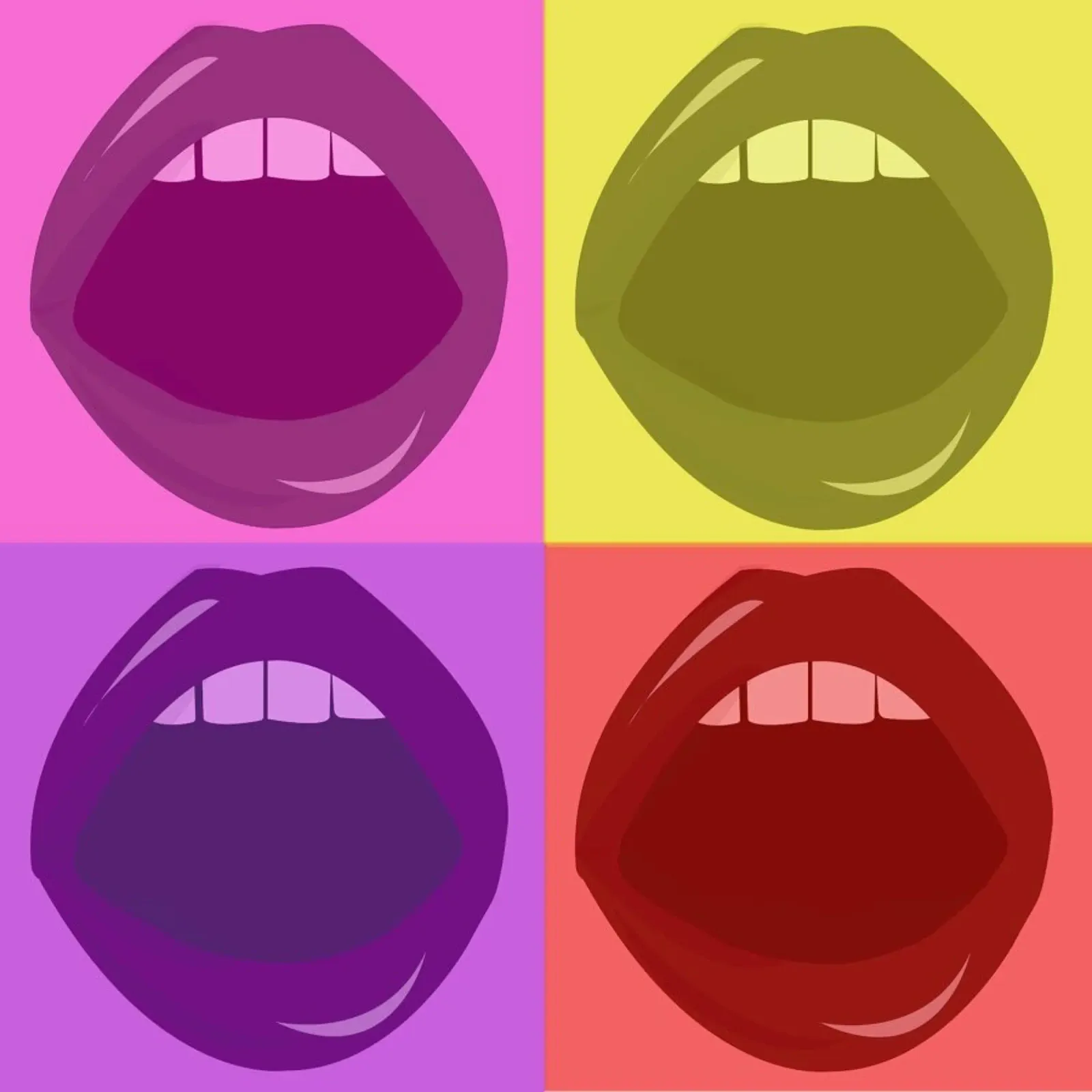 Lips poster con telaio in plastica da Ctoft