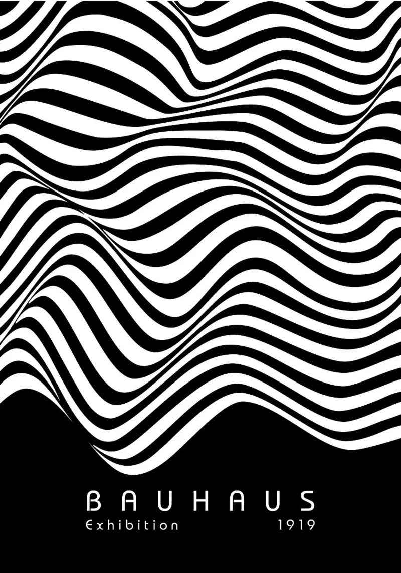 bauhaus in bianco e nero alluminio dibond da Purrfect Whiskers Art