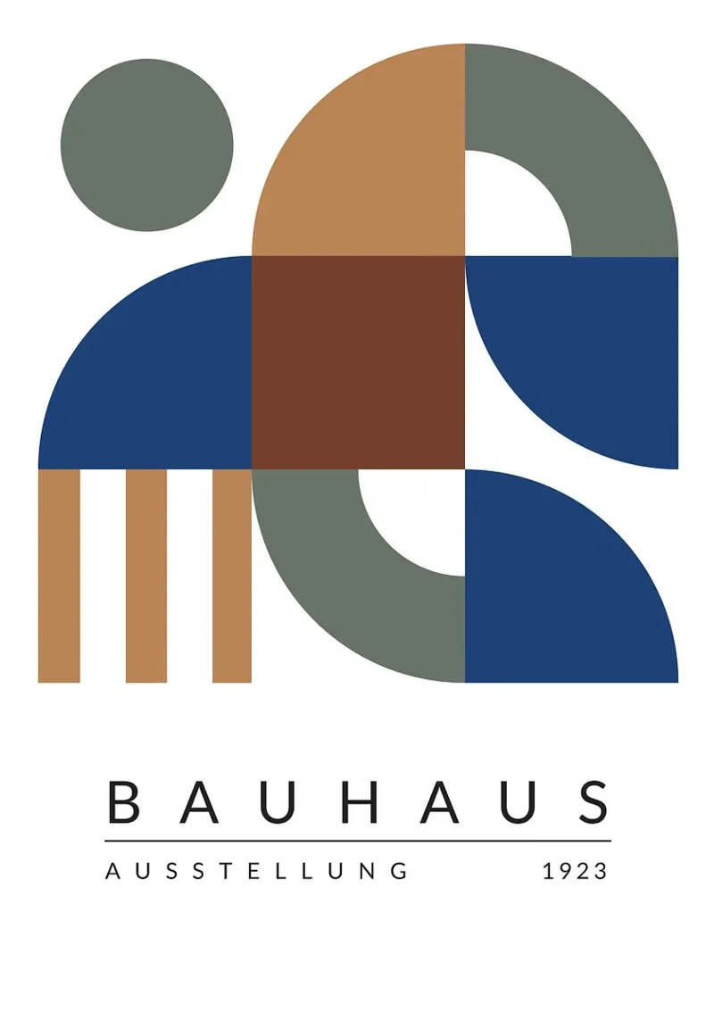 mostra bauhaus forme geometriche pellicola backlit da MinimalistPosterCharles