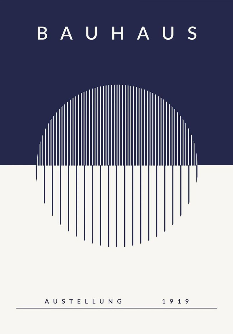 bauhaus-ausstellung 1919 grafikdesign Poster von MinimalistPosterCharles