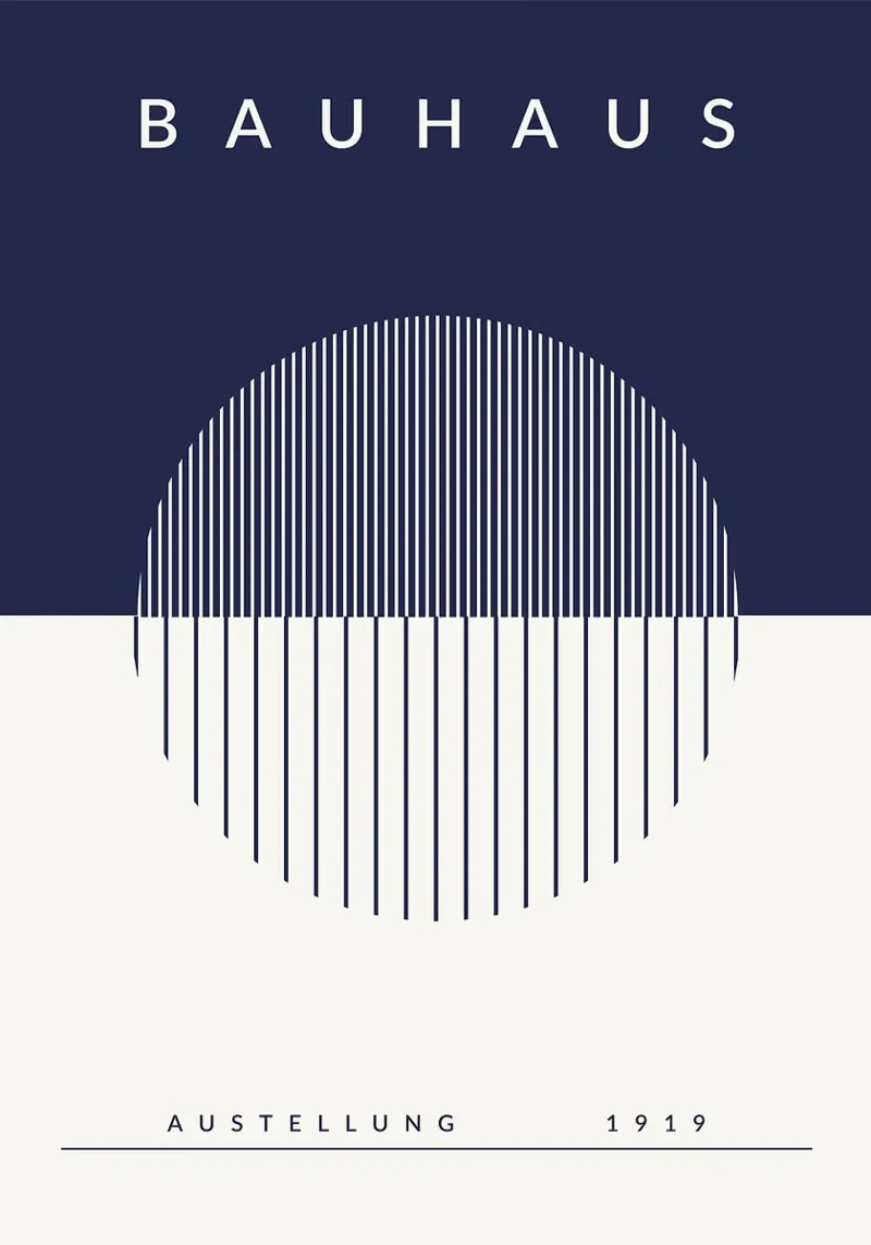 mostra bauhaus 1919 graphic design poster da MinimalistPosterCharles