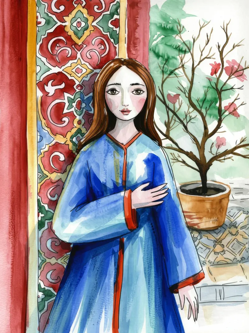 Oriental Elegance Portrait alu-dibond by Silent Hue