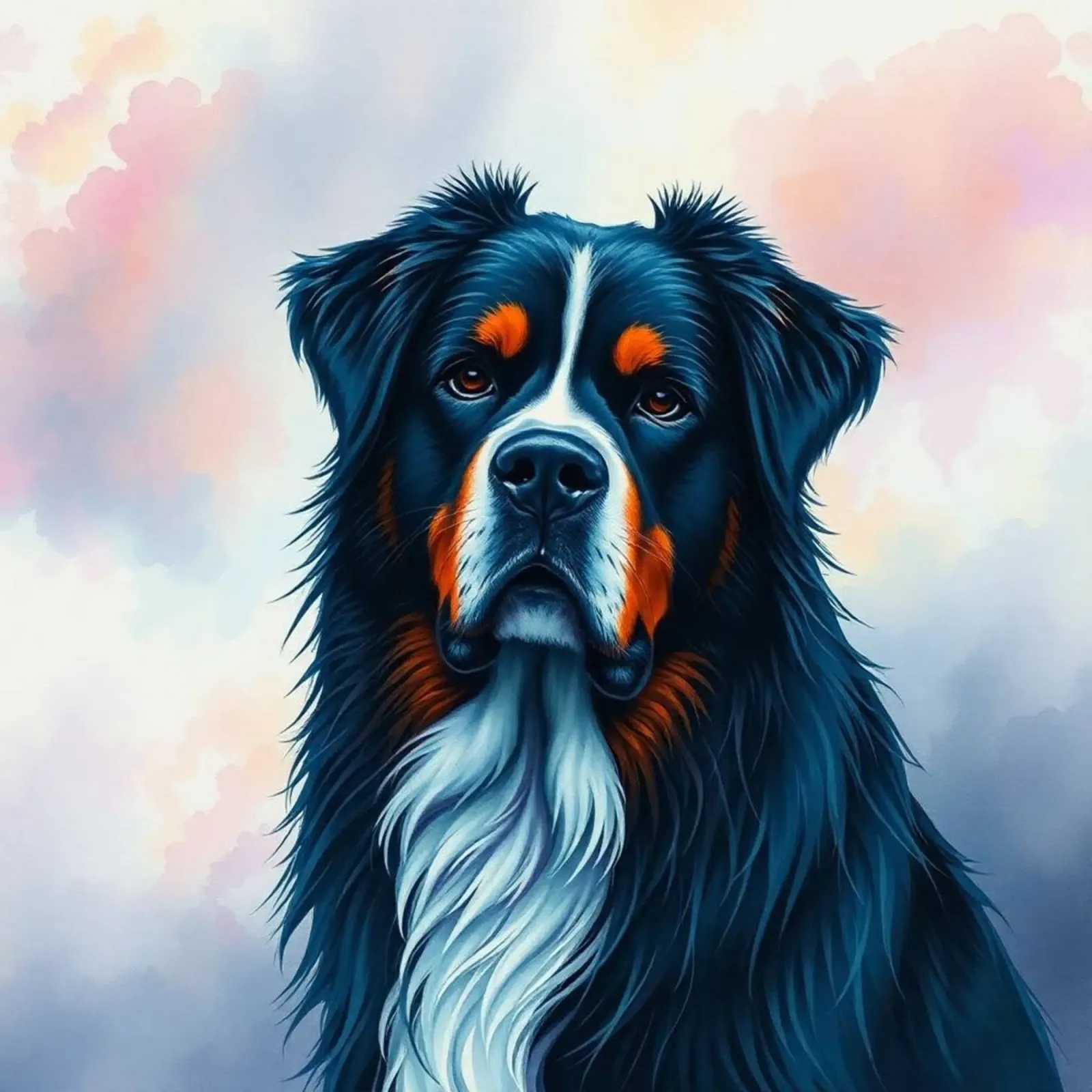 Bellissimo cane da montagna bernese #29 poster con telaio in alluminio da Yumis.Beargang.and.Me