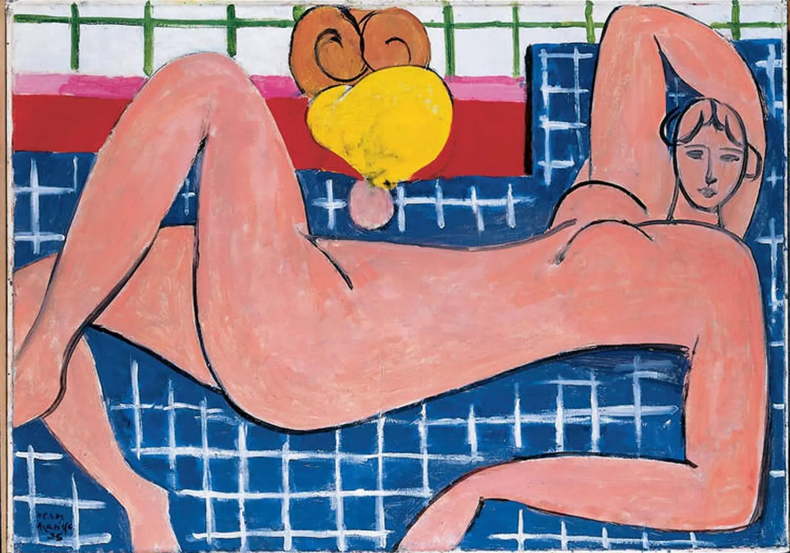 Matisse Grande nudo reclinato (Il nudo rosa), 1935 poster con telaio in alluminio da MinaHome