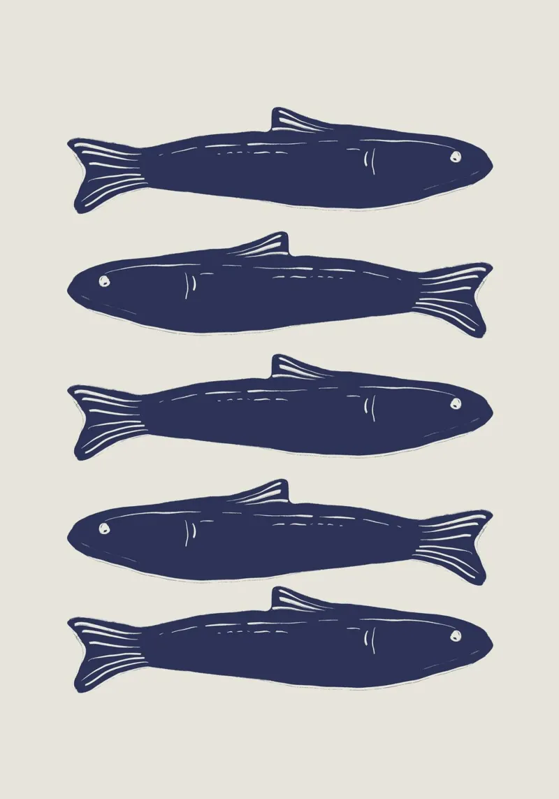 Illustrazione sardine no2 pellicola backlit da Sixmai