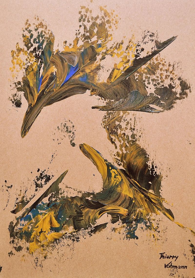 MESSAGE FROM THE HEART 24 pellicola backlit da Thierry Vobmann Abstract painting