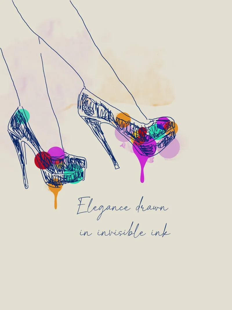 Sketch of Style poster con telaio in legno da Indigo Rain