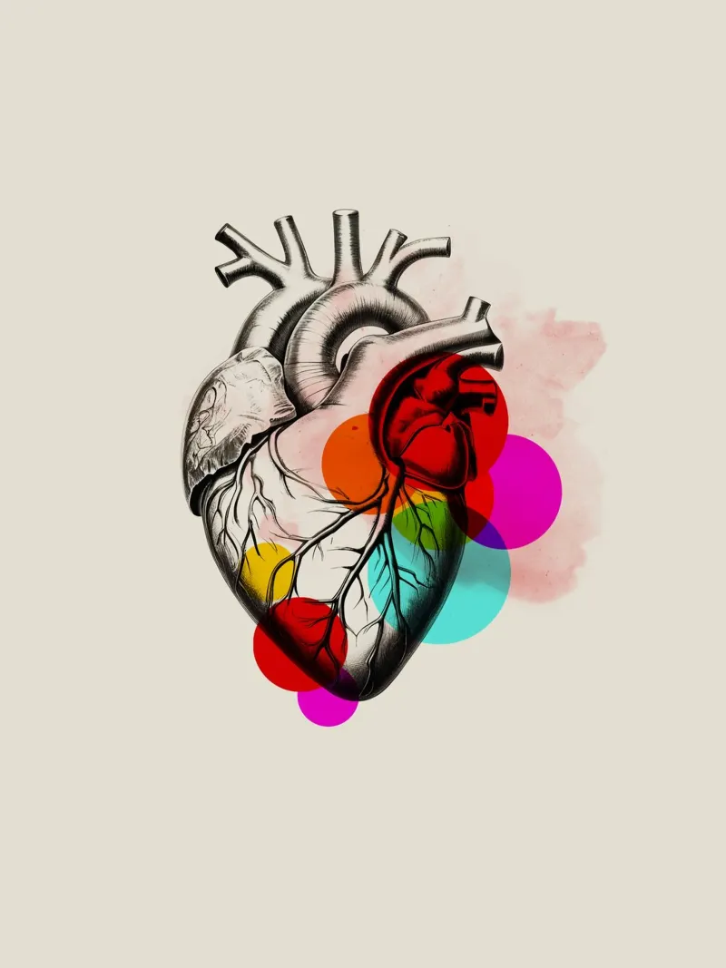 Heartbeat in Color pellicola backlit da Indigo Rain