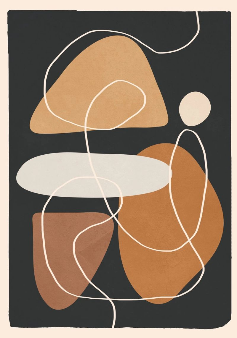 Minimal Colorful Abstract Shapes 1 metacrilato de Flow Line