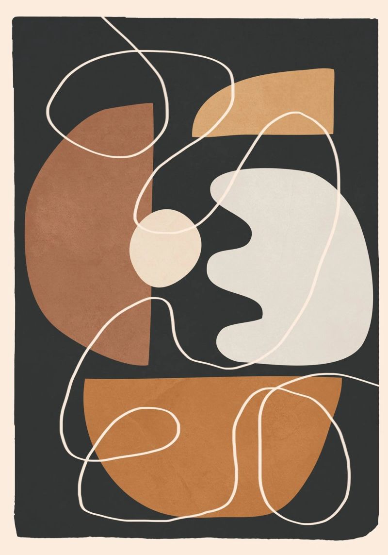 Minimal Colorful Abstract Shapes 2 alluminio dibond da Flow Line
