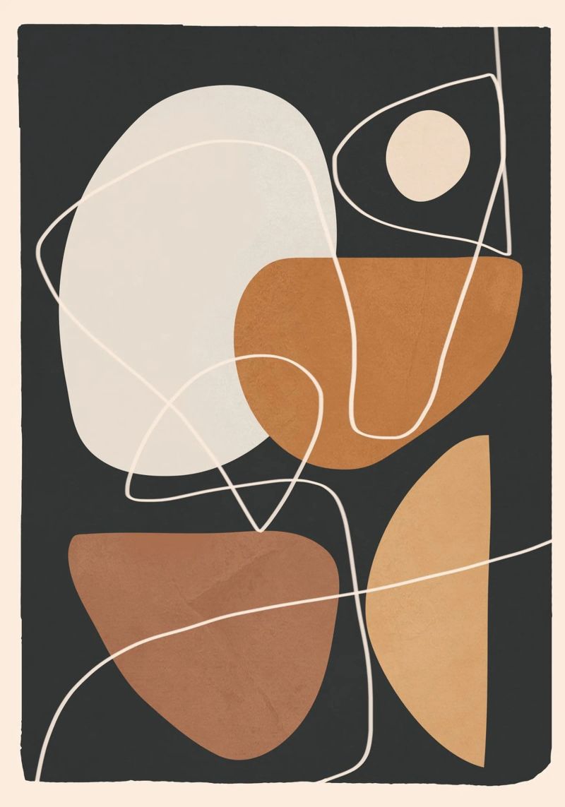Minimal Colorful Abstract Shapes 3 alluminio dibond da Flow Line