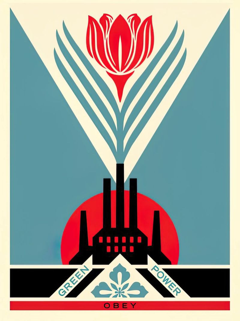 Grüne Macht - Shepard fairey Poster von American Poster