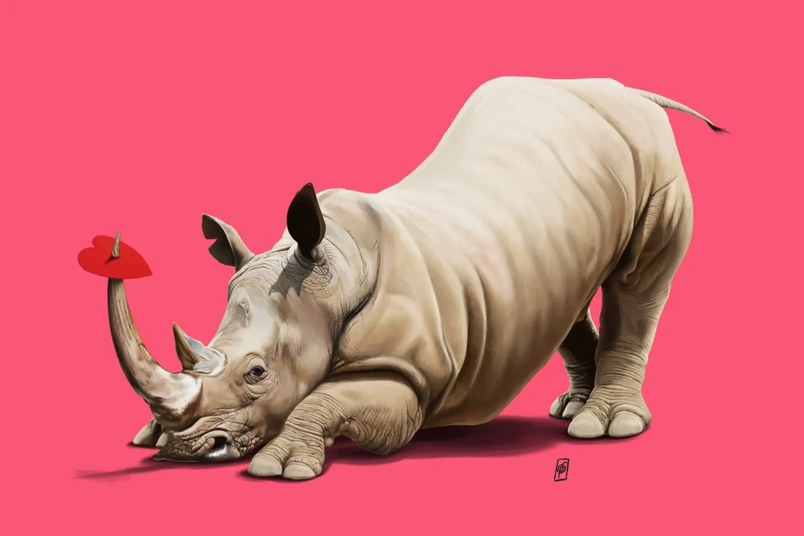 Horny (Colour) hahnemühle by Rob Art | Illustration