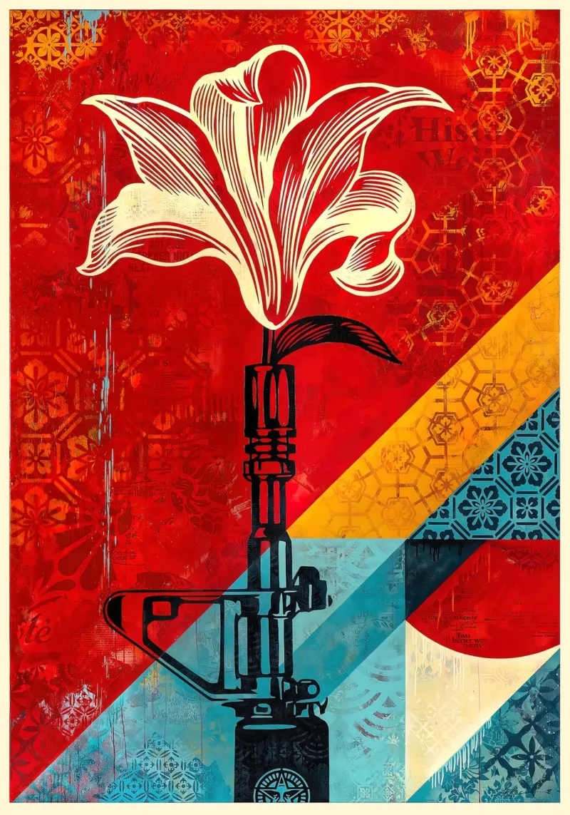 Shepard Fairey Lily 2021 pellicola backlit da American Poster