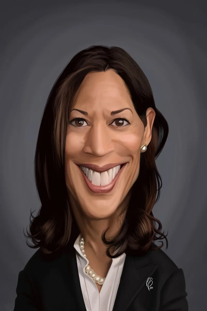 Kamala Harris pellicola backlit da Rob Art | Illustration