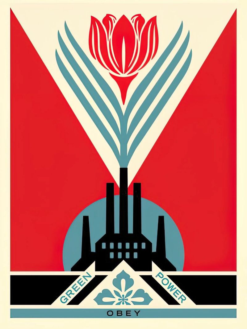 Shepard Fairey Grüner Strom Poster von American Poster