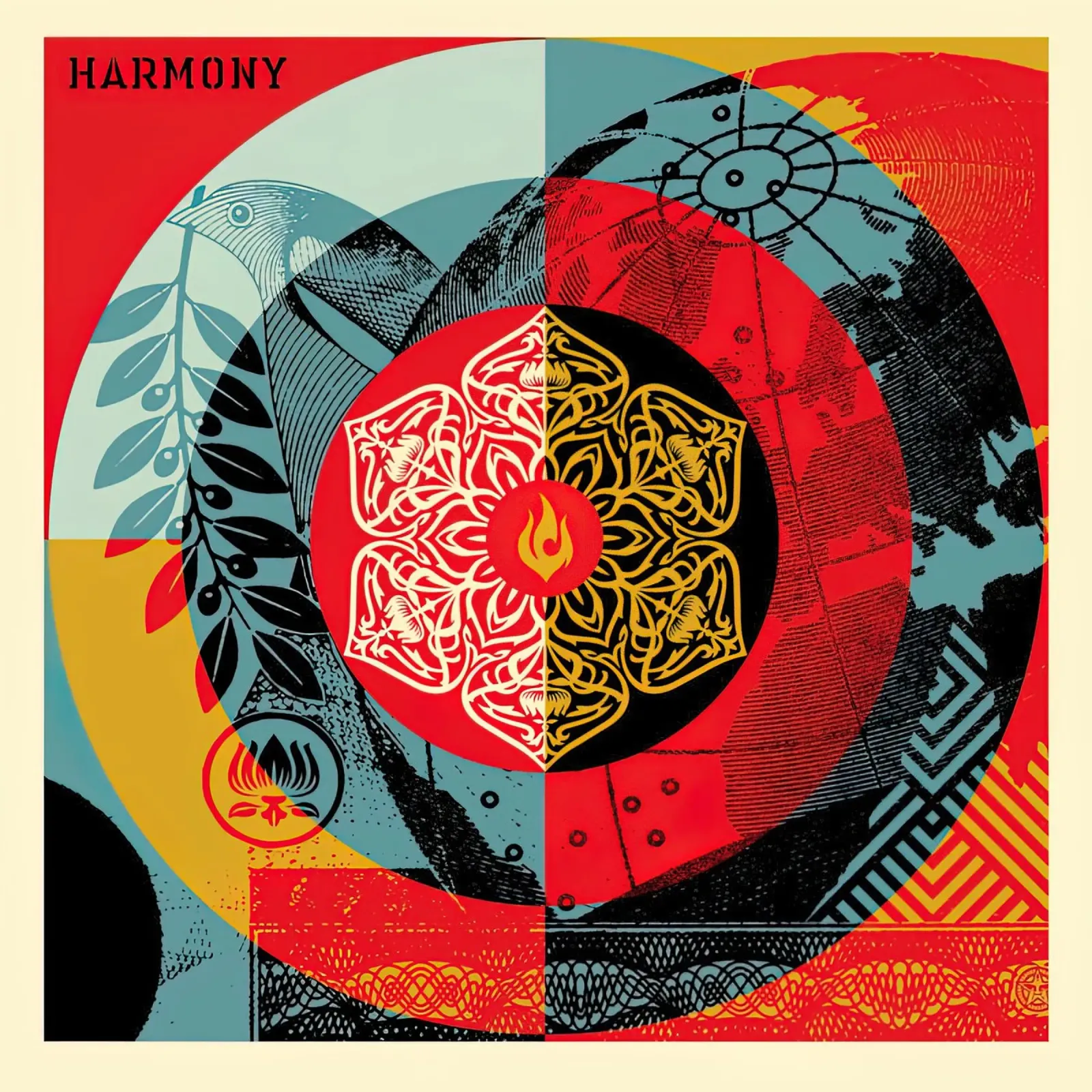 shepard fairey GLOBAL HARMONY Poster von American Poster