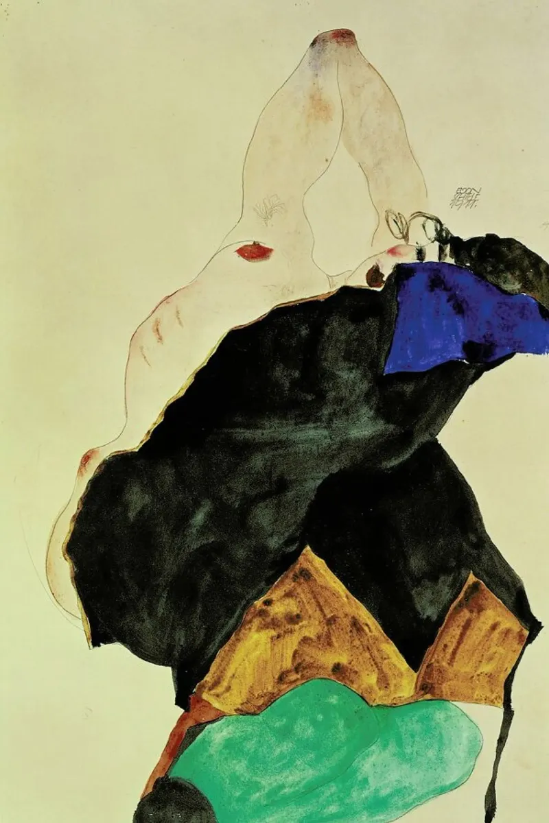 Schiele - Girl with Elbow Raised pellicola backlit da ARTOTHEK