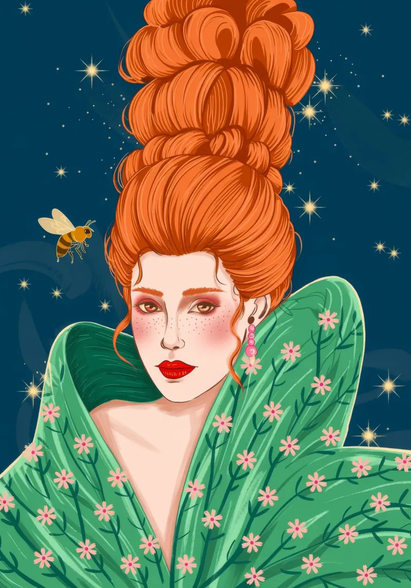 Maestà celeste poster con telaio in legno da Silent Hue