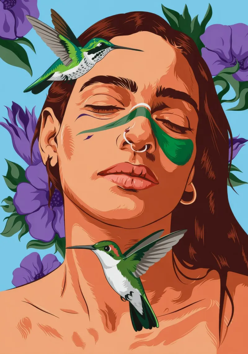Nature Green Embrace hahnemühle by Silent Hue