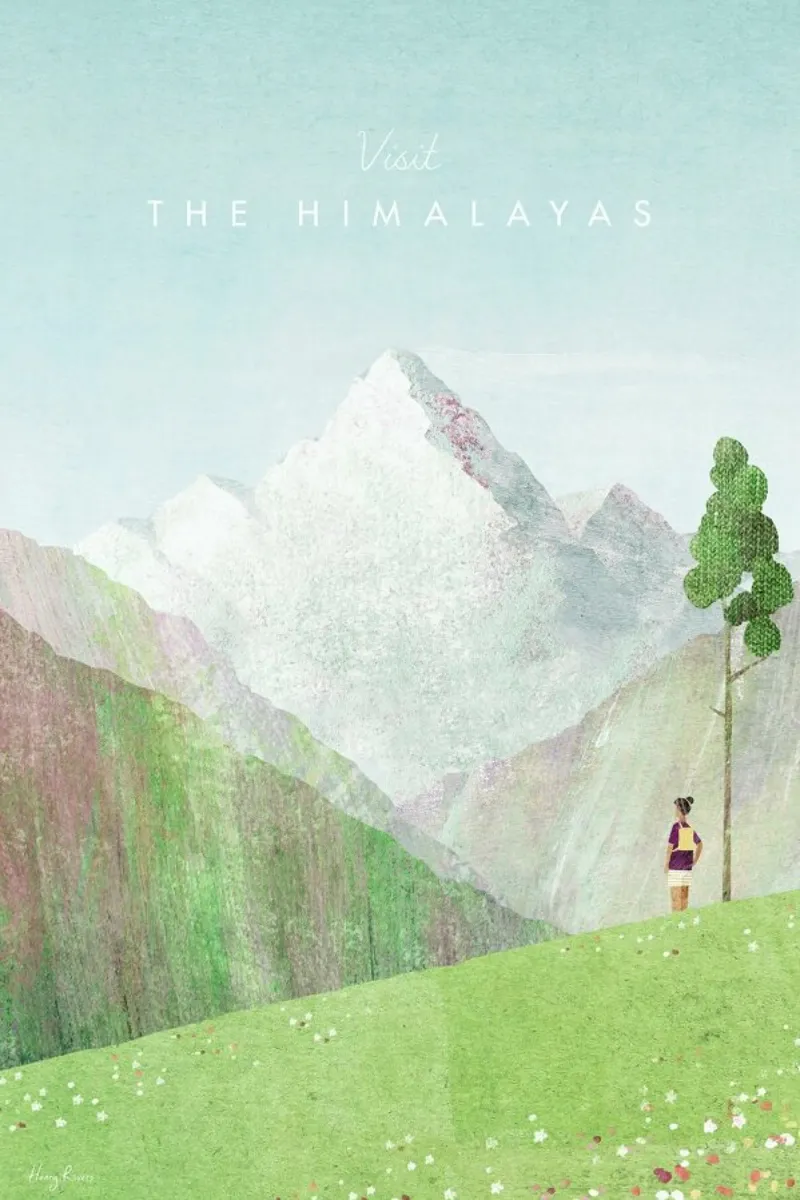 Himalayas tela con Cornice a cassetta da Henry Rivers