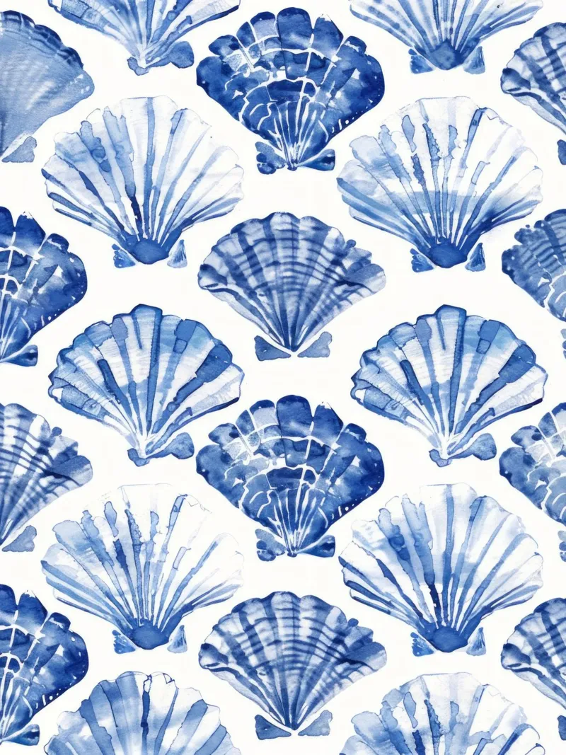 Blue Shell Pattern Hahnemühle von treechild