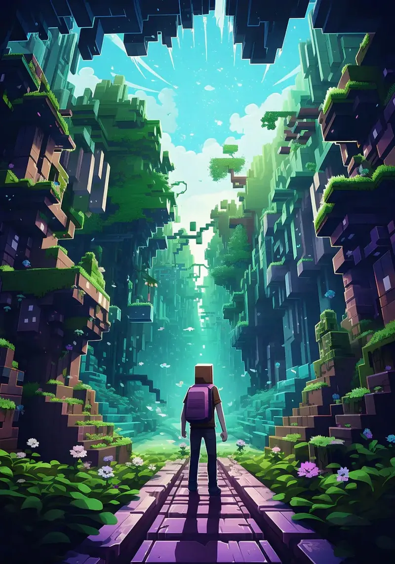 Minecraft pellicola backlit da Margaret Marie Ostrout
