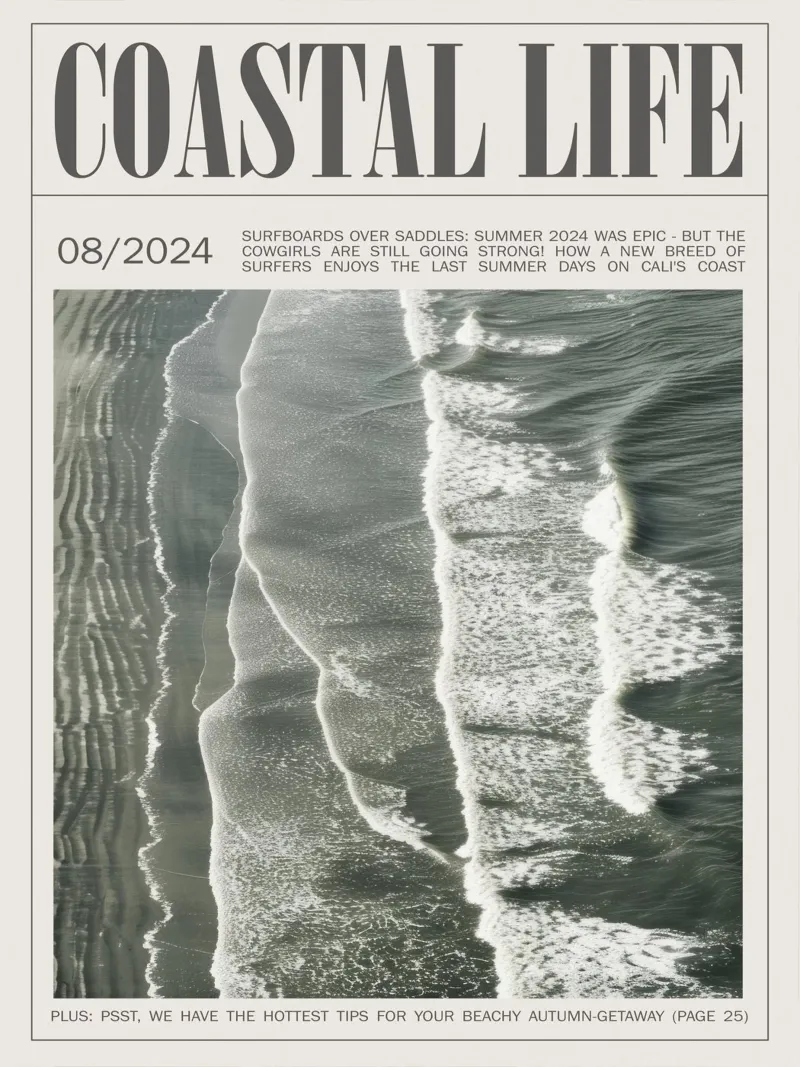 Coastal Life No 03 poster con telaio in plastica da treechild