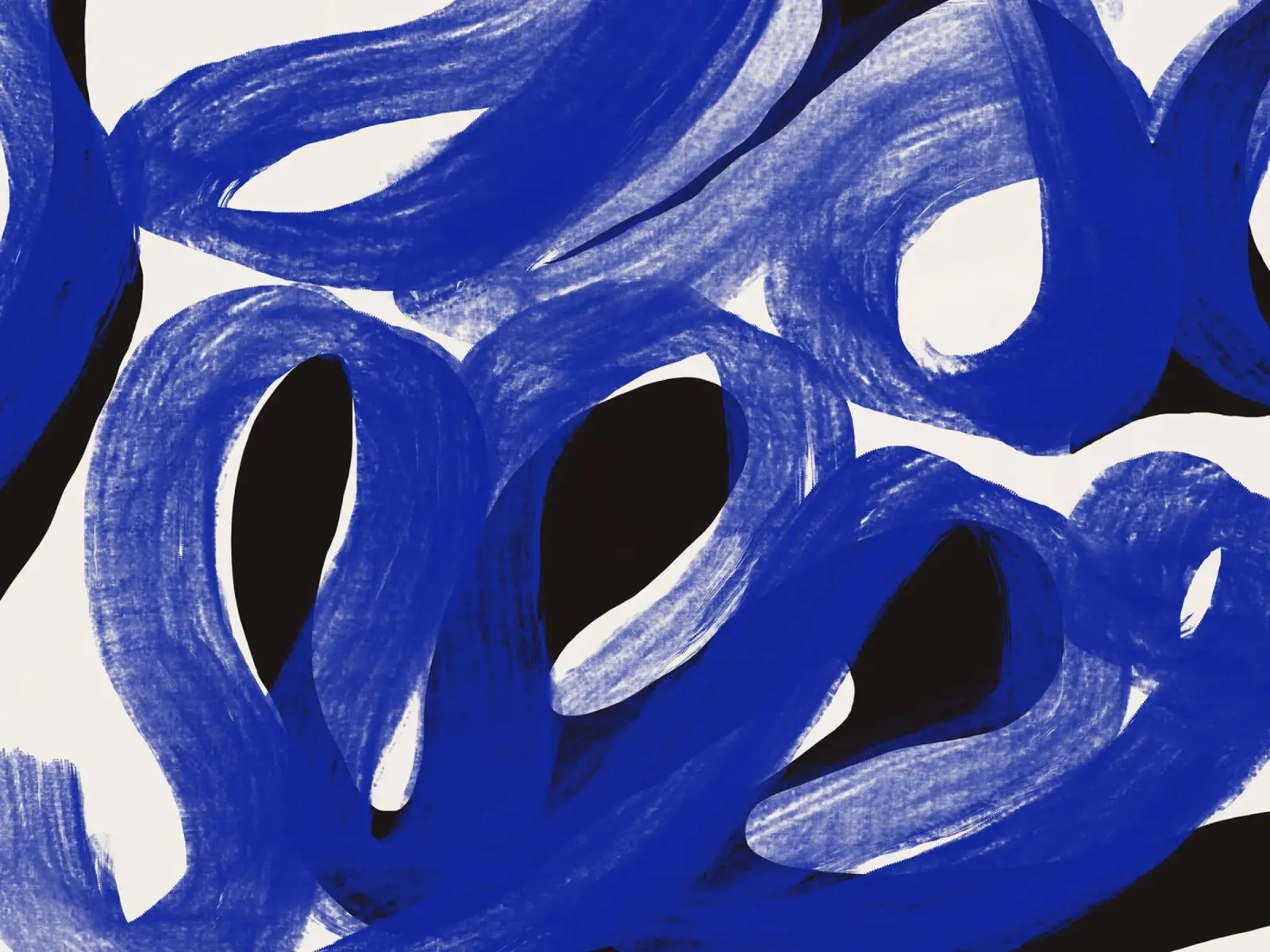 Blauer Zen-Schlaganfall Hahnemühle von Little Dean