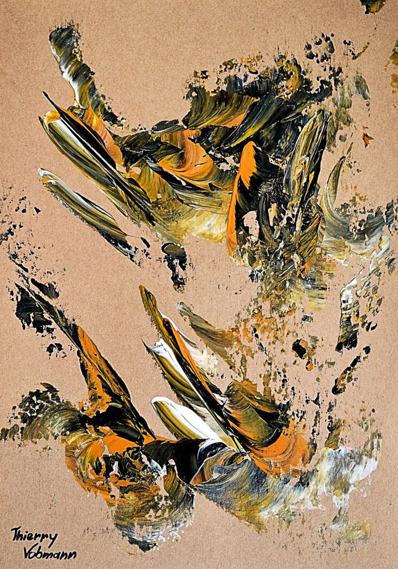 MESSAGE FROM THE HEART 25 pellicola backlit da Thierry Vobmann Abstract painting