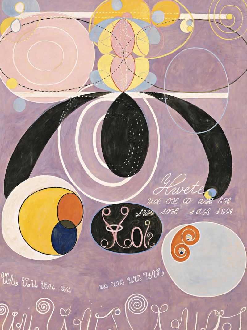 Hilma Af Klint De Tien Grootste No6 poster van 50 masterpieces