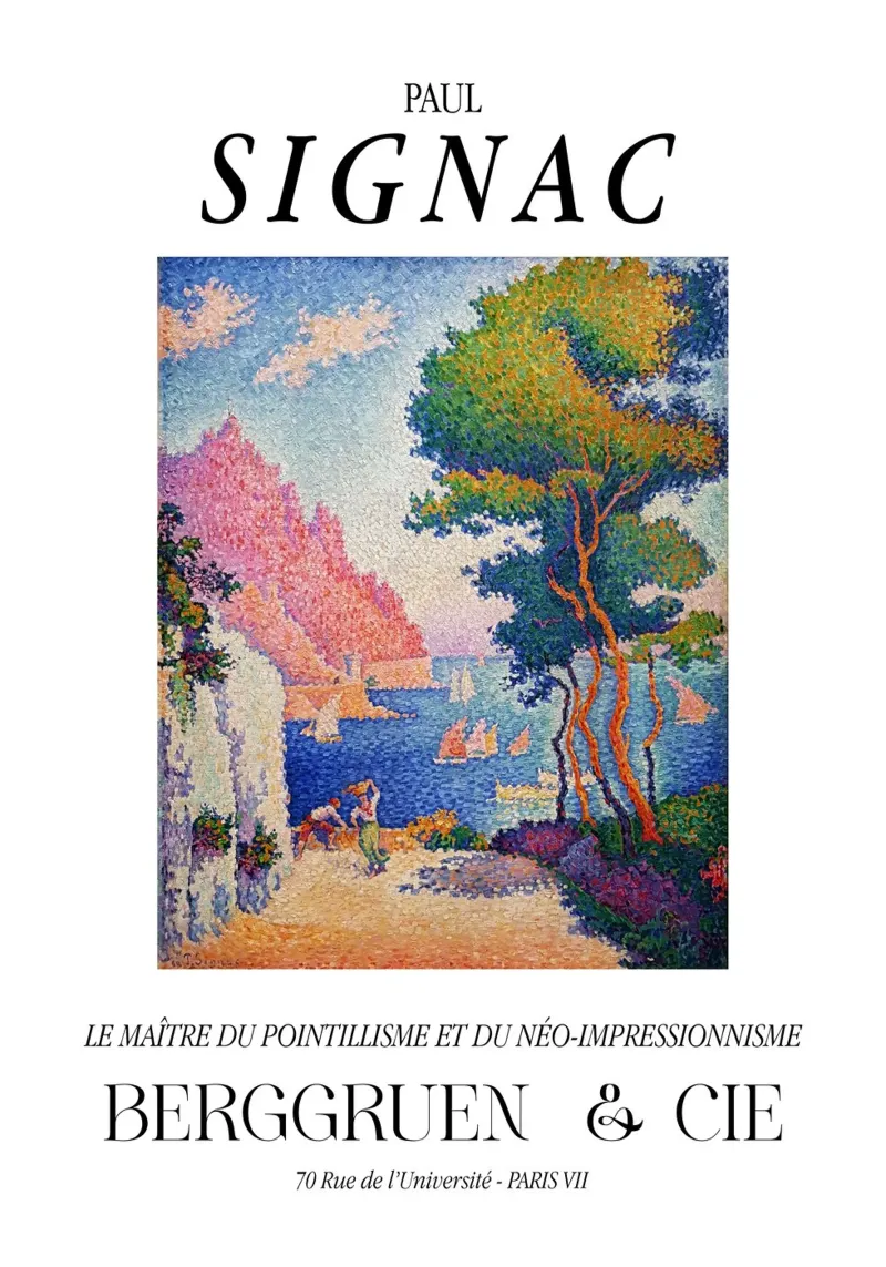 Paul Signac Capo di Noli Pointillism Master Vintage pellicola backlit da NorwesClub