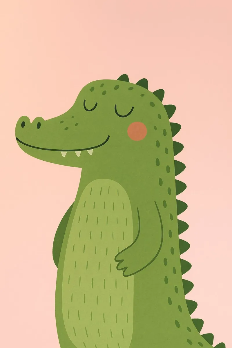 Cocodrilo sonriente metacrilato de Tiny Tails & Stripes