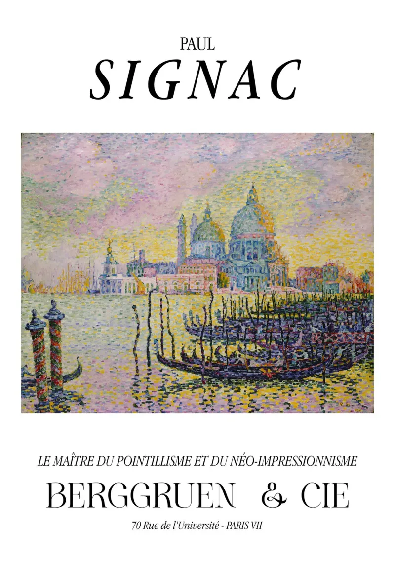 Paul Signac Canal Grande Venezia Pointillism Master Print pellicola backlit da NorwesClub