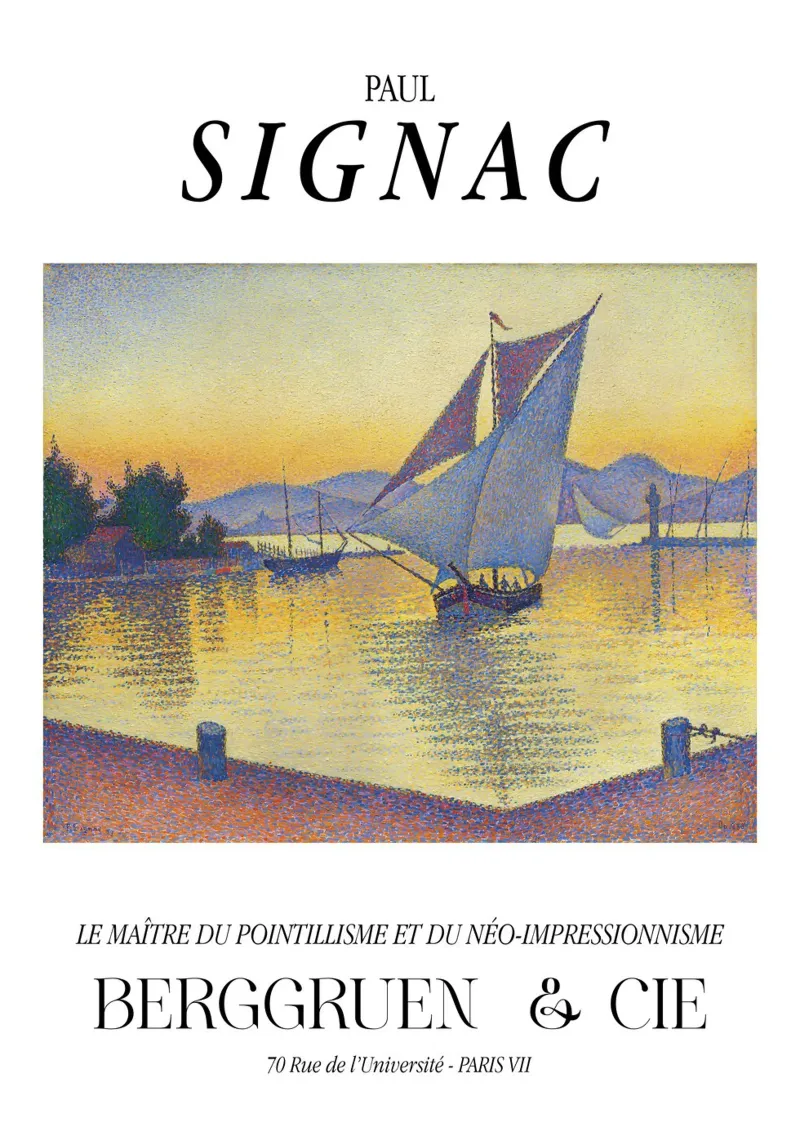 Paul Signac Haven Zonsondergang Pointillisme Meester Berggruen canvas van NorwesClub