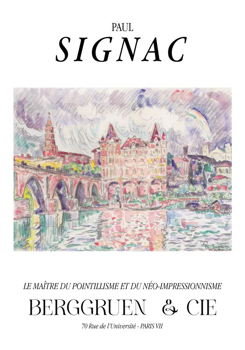 Paul Signac Montauban Pioggia Puntinismo Maestro Berggruen carta hahnemühle da NorwesClub