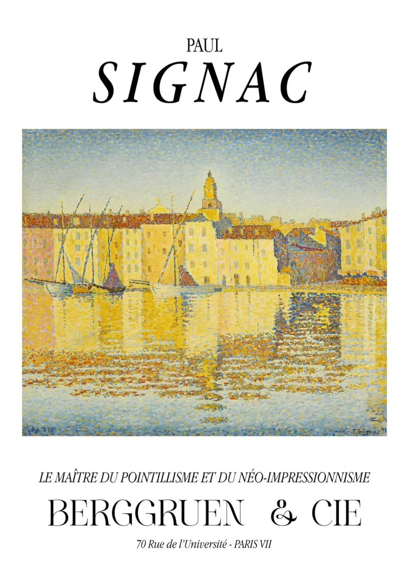 Paul Signac Saint-Tropez Port Pointillisme Meester Berggruen canvas met Baklijst van NorwesClub
