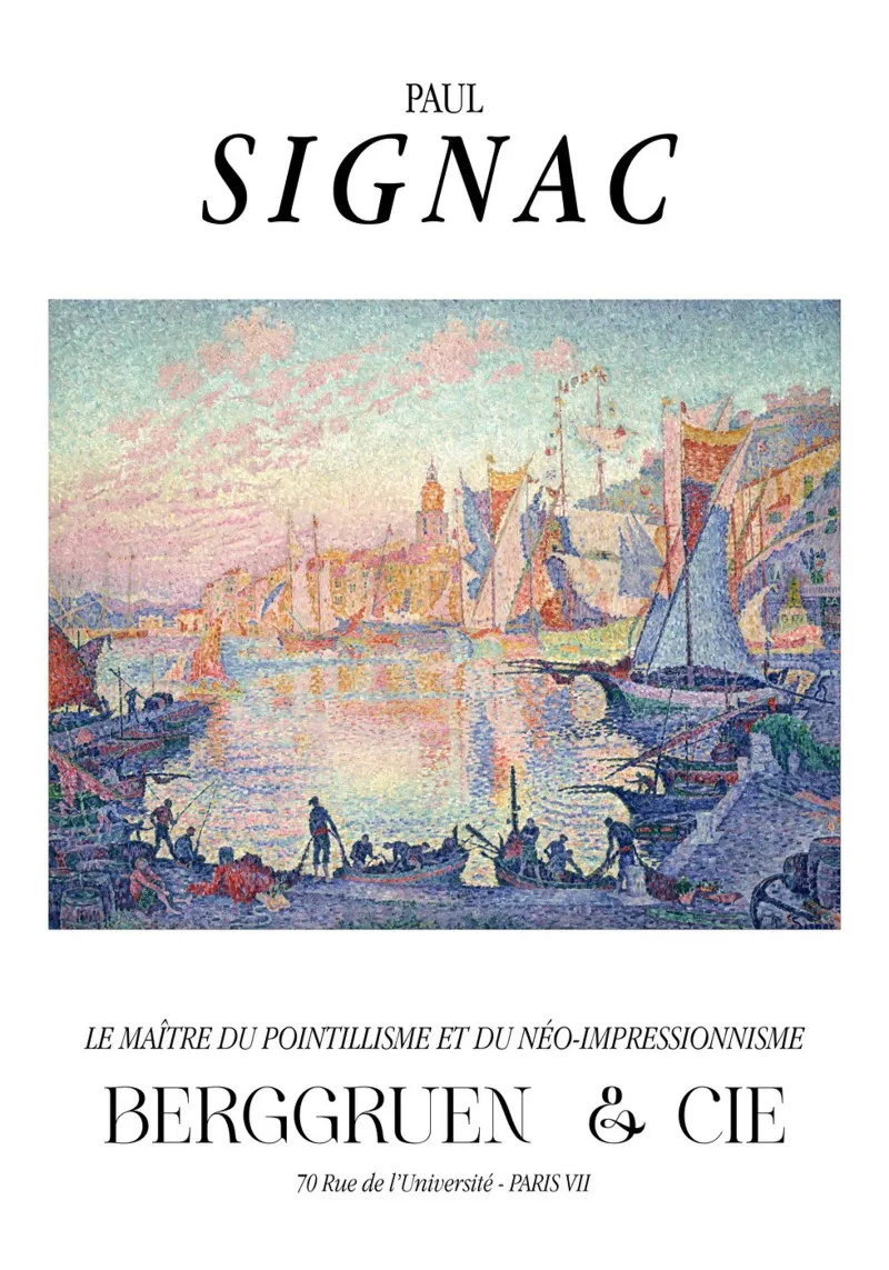 Paul Signac Saint-Tropez Port Pointillism Master Berggruen Leinwand von NorwesClub