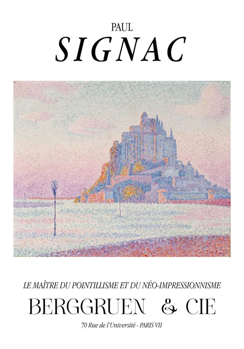 Paul Signac Mont Saint-Michel Pointillisme Meester Berggruen canvas met Baklijst van NorwesClub