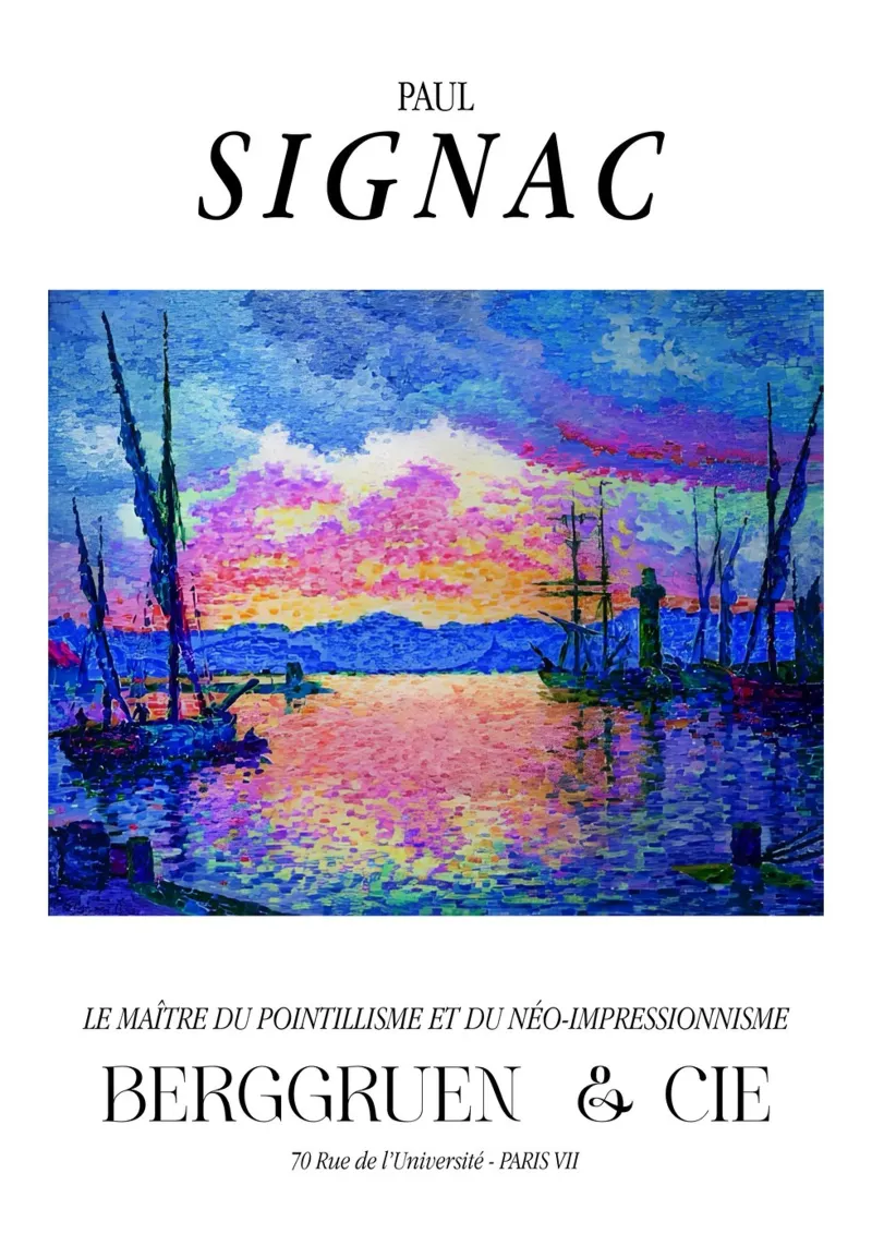 Paul Signac Haven Zonsondergang Pointillisme Meester Berggruen canvas van NorwesClub